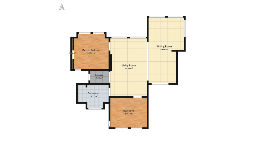 Rustic Gabled Roof 2-Bedroom Design floor plan 182.84