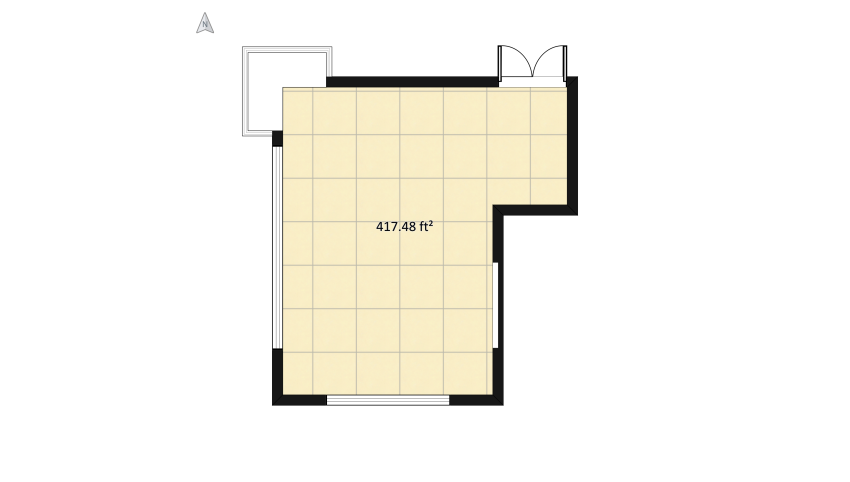 Living Room of Apartment floor plan 78.44