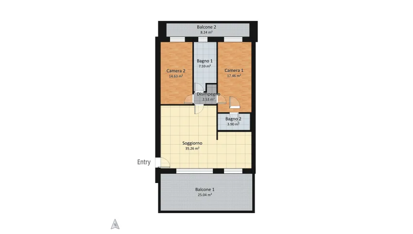 B3-B9 TRILOCALI CTS floor plan 114.73
