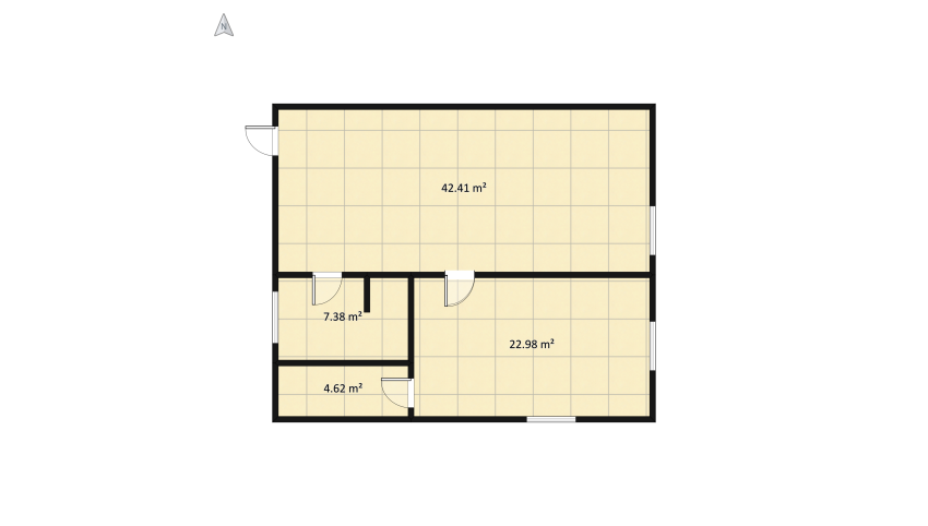 Apartment 1 floor plan 82.88