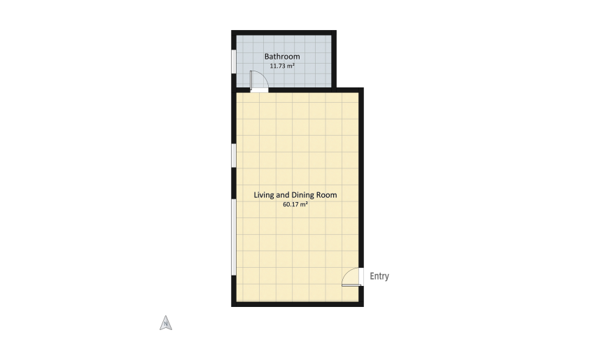 Cozy G Studio floor plan 71.9