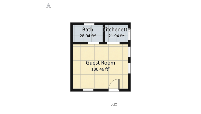 Guest Bedroom/Bungalow Floor Plan floor plan 17.33