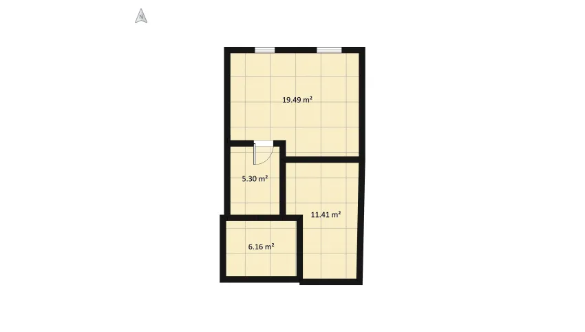 studio bedroom Fiep Westendorp floor plan 48.91