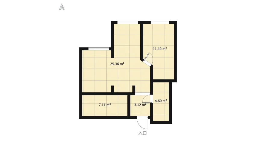 2-х-комн. квартира - лофт floor plan 60.32