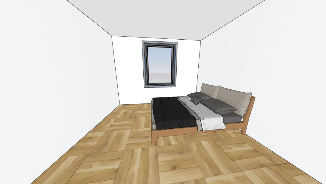 Cicero Bed and Living Room 3d design renderings