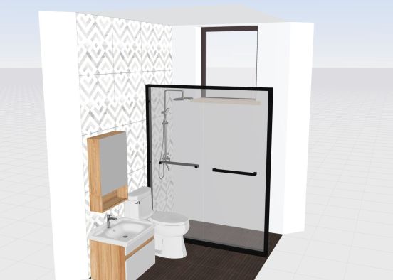 banheiro pequeno Design Rendering
