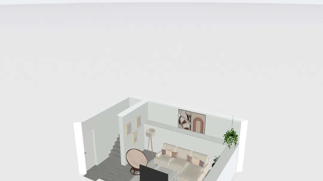 Copy of Downstairs living room 3d design renderings