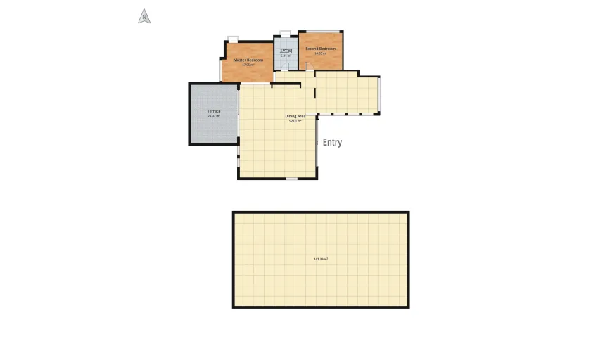 12 Contemporary Two Bedroom Design floor plan 322.64