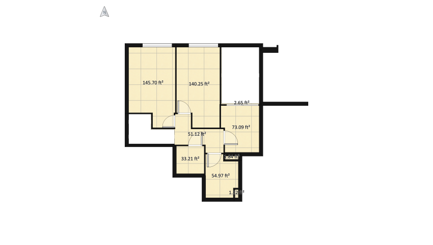 Mieszkanie_jadalnia_w_kuchni floor plan 142.84
