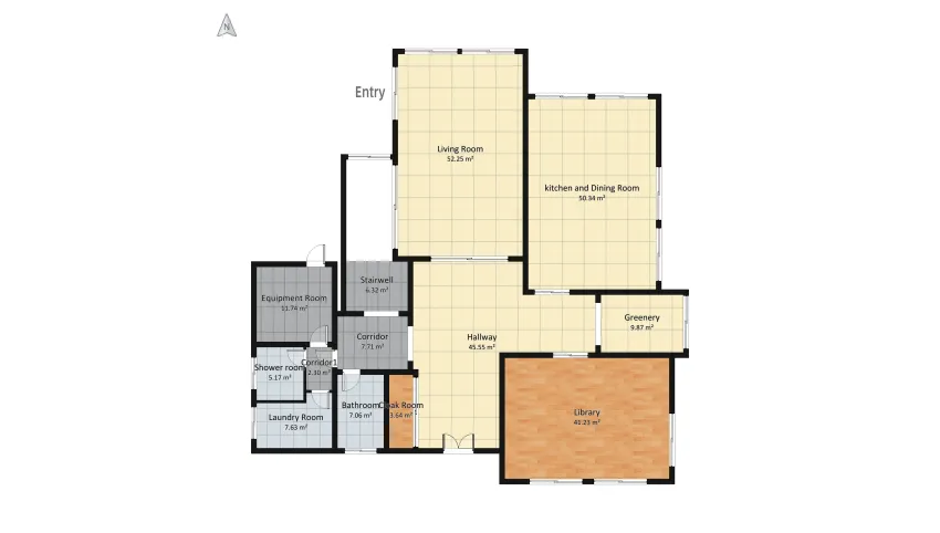 Private house in a cottage village floor plan 875.34