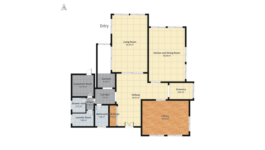 Private house in a cottage village floor plan 875.34