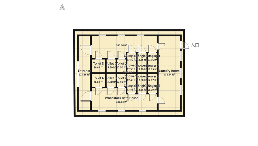 Woodstock Bath House _ Option 2 floor plan 109