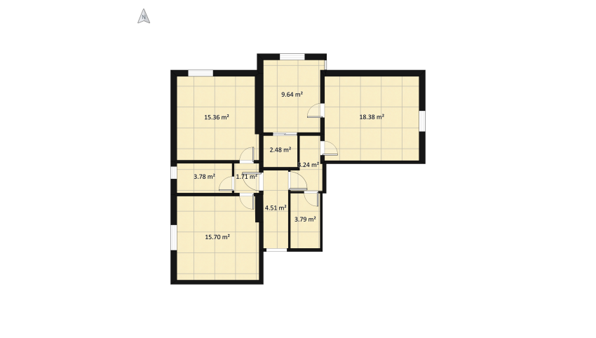 Bilocali in centro floor plan 78.58