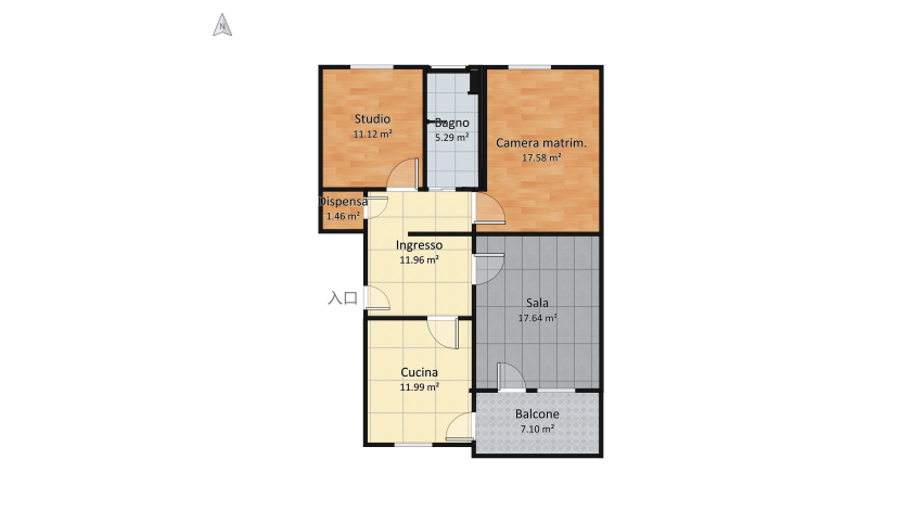 Salotto-3a-versione floor plan 91.15