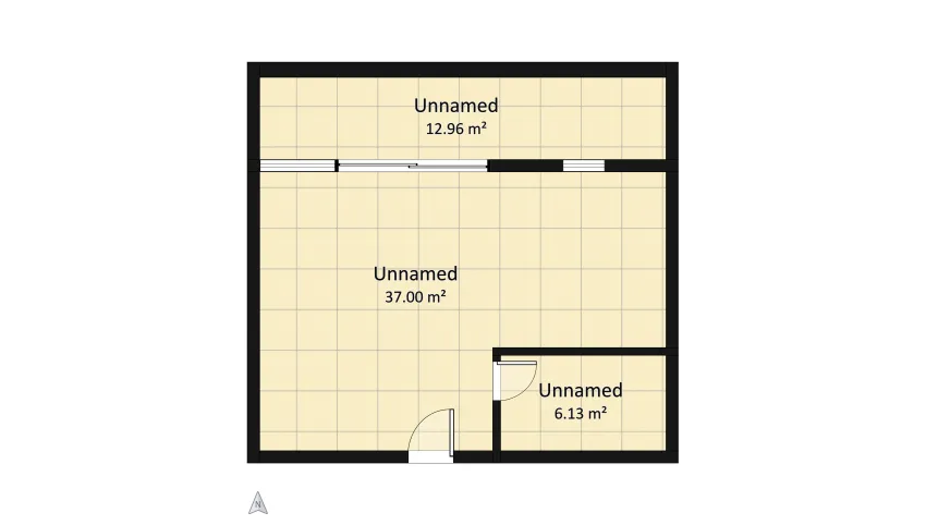 One-room apartment floor plan 56.09