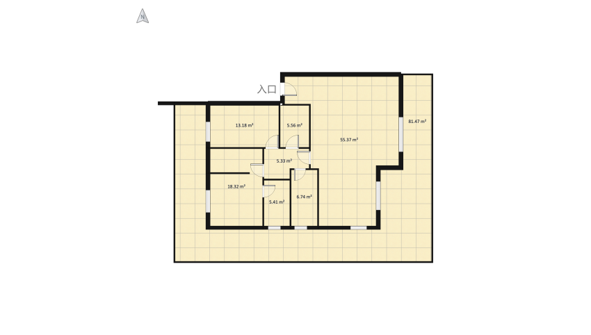 attico floor plan 208.35