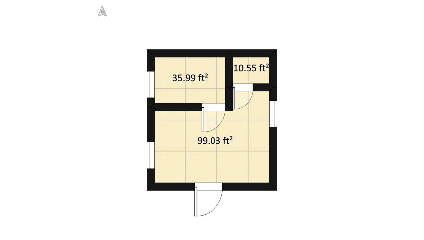 Copy of My living space floor plan 16.67