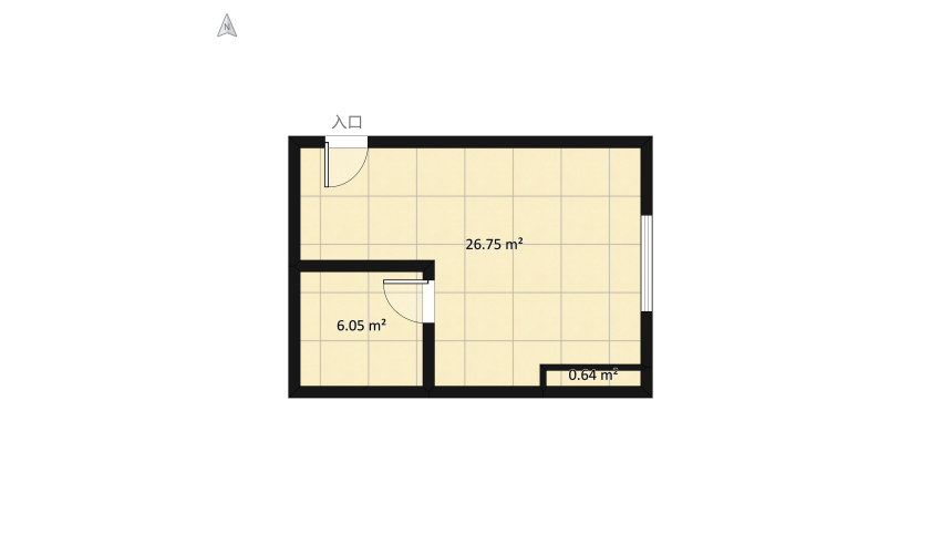 Office Room floor plan 37.93