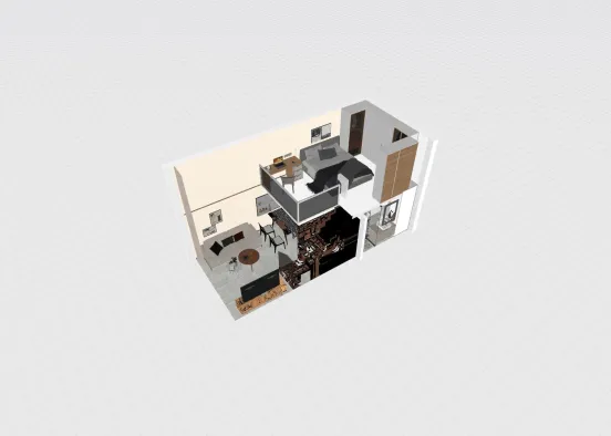 # Contemporary Loft Room Визуализация дизайна
