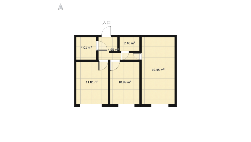 our flat floor plan 61.32