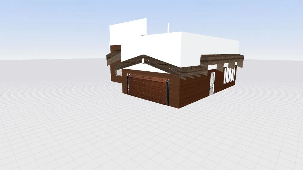2 Story Walnut House 3d design renderings