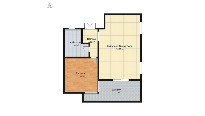 No Style in the city floor plan 140.64