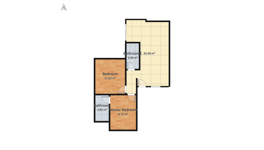 Simple house floor plan 60.09