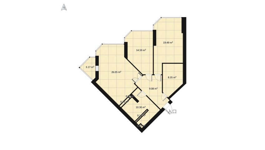 Apartment for a young business woman floor plan 103.62