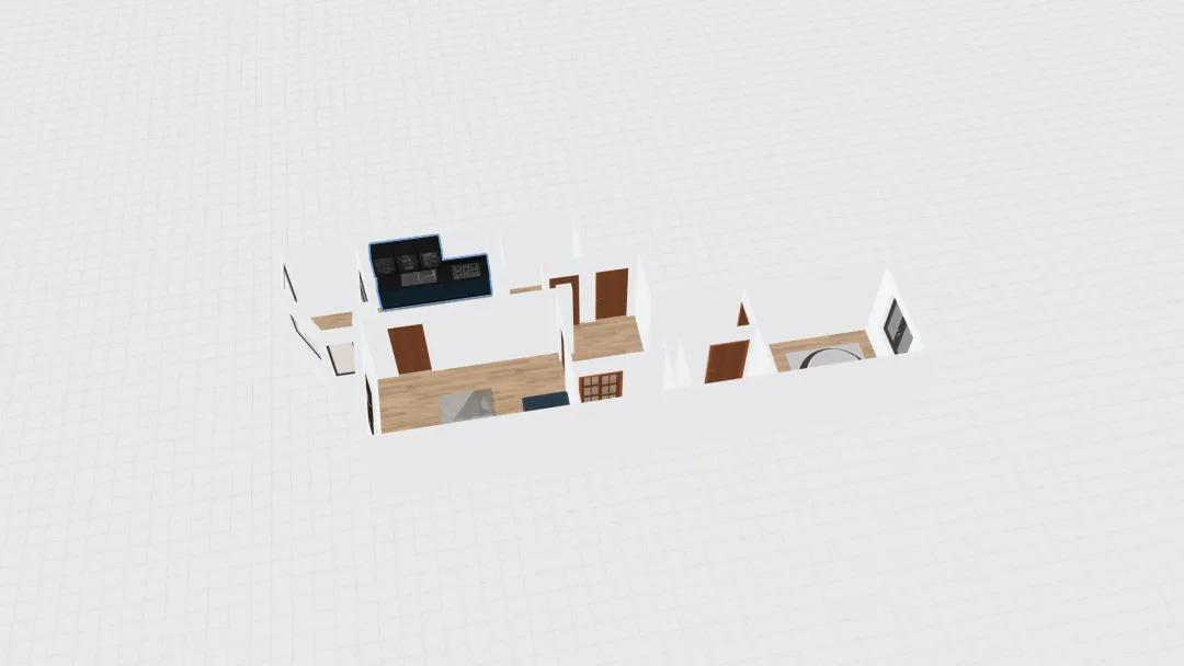 проект  двушка 2 c мебелью 3d design renderings