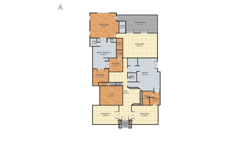 8500 sq. ft. house floor plan 361.45