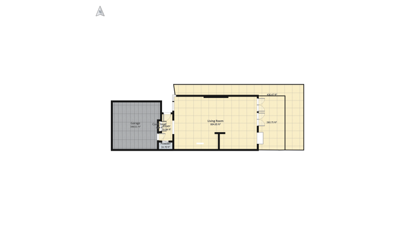Main Level v3.0 floor plan 266.4