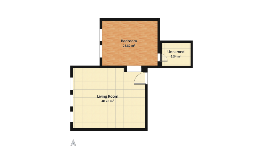 Bauhaus Style Suite floor plan 70.95