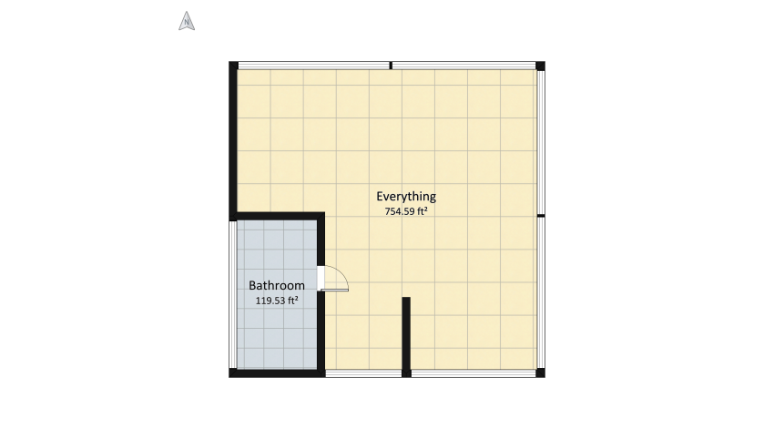 Tiny City Apartment floor plan 87.92