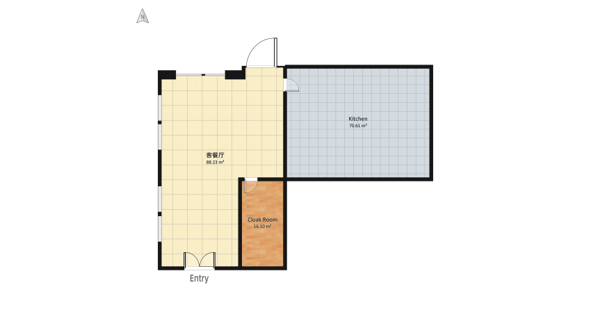 Tall Ceiling Living Space / 2 Floors floor plan 202.19