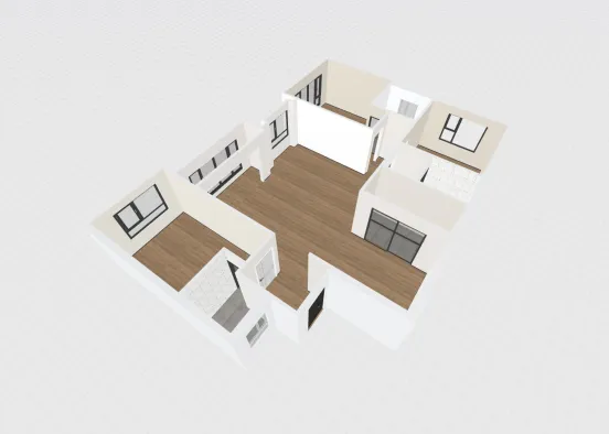 # Empty-black-white-grey house Визуализация дизайна