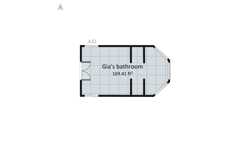 Gia's initial roughdraft floor plan 17.14