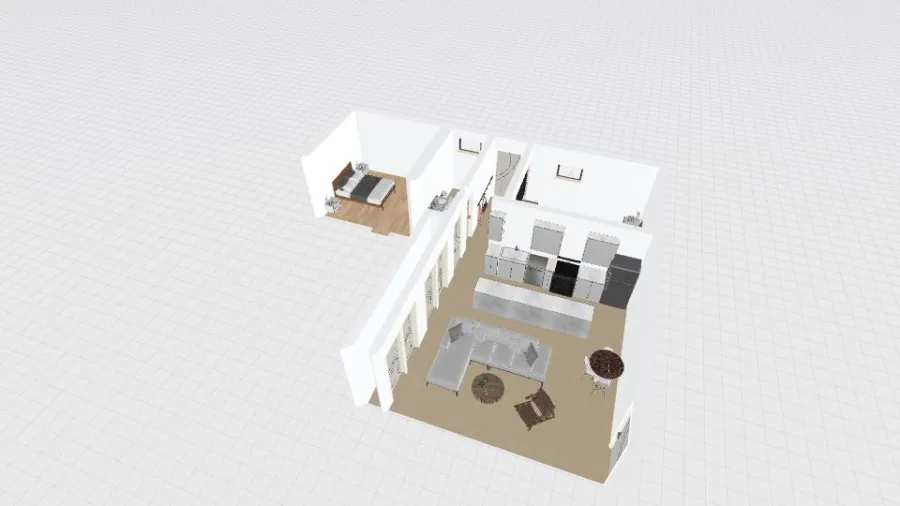 2nd Bdrm, W/D, walkway on Deck bigger main bedroom 3d design renderings