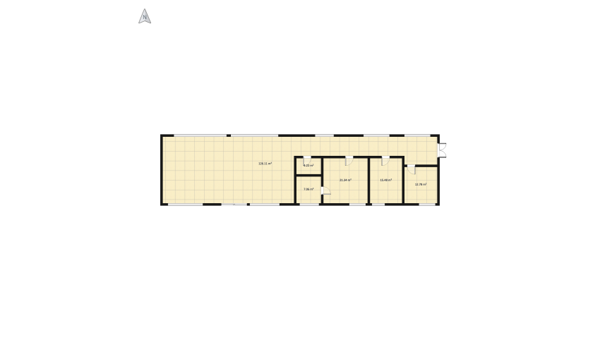 proyecto N°1 casa rectangular, para familia de 4 personas floor plan 204.17