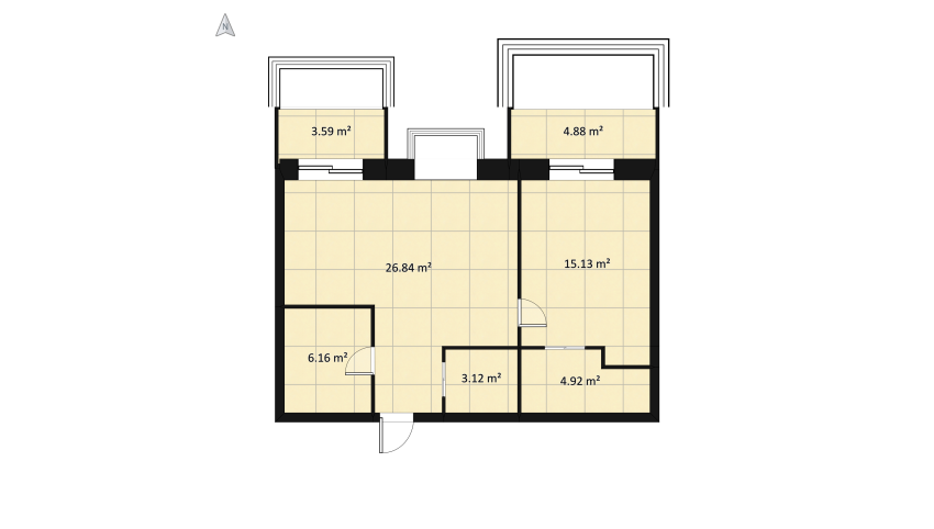 квартира floor plan 73.8