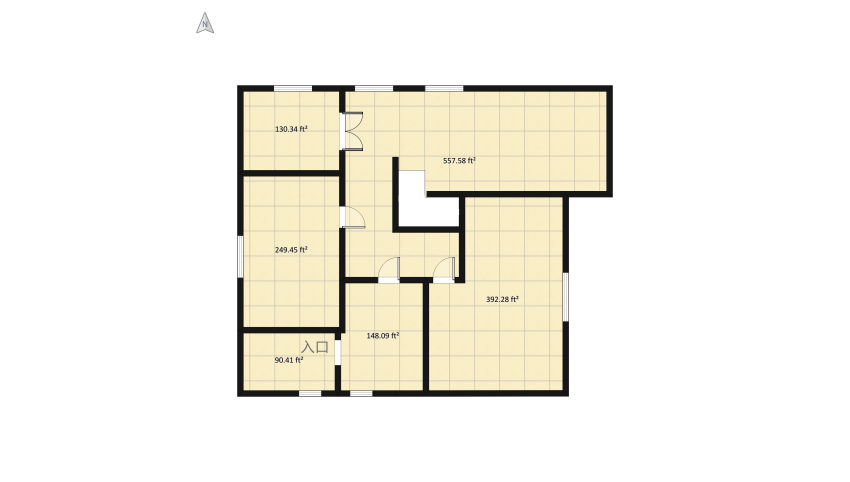 Orange floor plan 288.8
