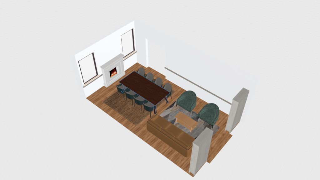 Jocelyn & Andrew Living Room1 3d design renderings