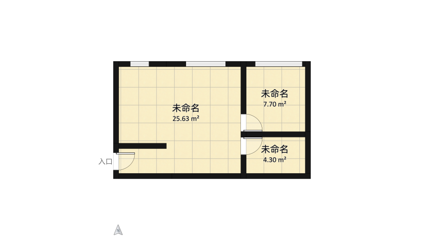 Green touch - Small apartment floor plan 37.63
