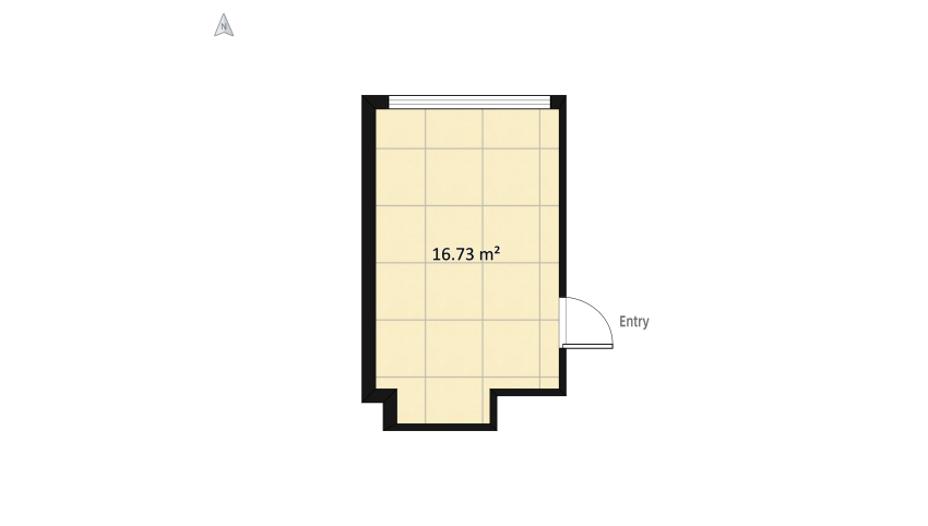 Bedroom for a gentle girl floor plan 16.74