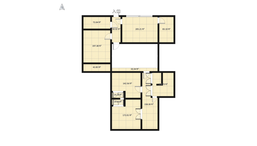 Basement with Suite floor plan 165.78