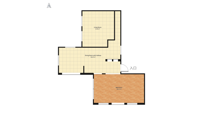 Empty Room floor plan 349.44