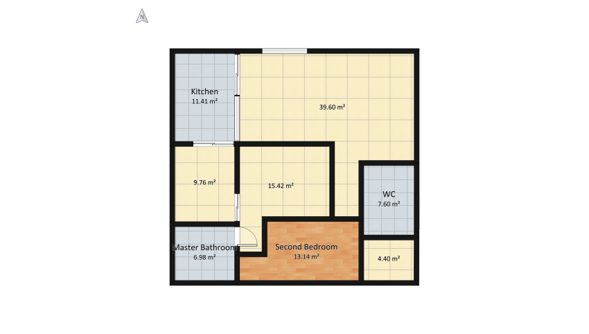 2br/ 3ba floor plan 130.48