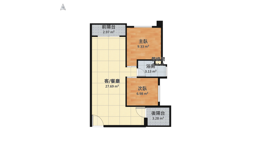 喵胖家 (北歐風) floor plan 58.72