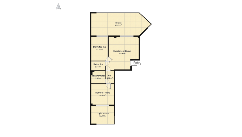 Apartament Adi Ciulean floor plan 128.39