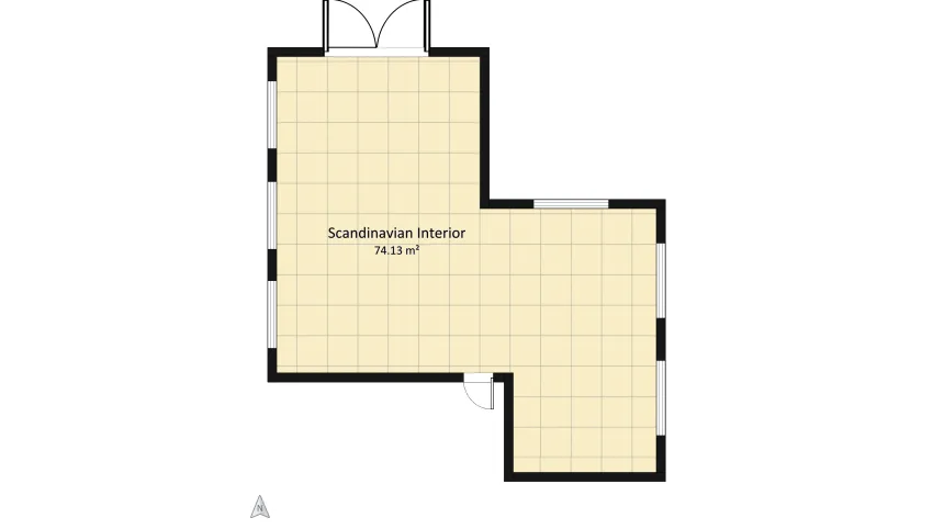 Scandinavian Interior floor plan 74.14