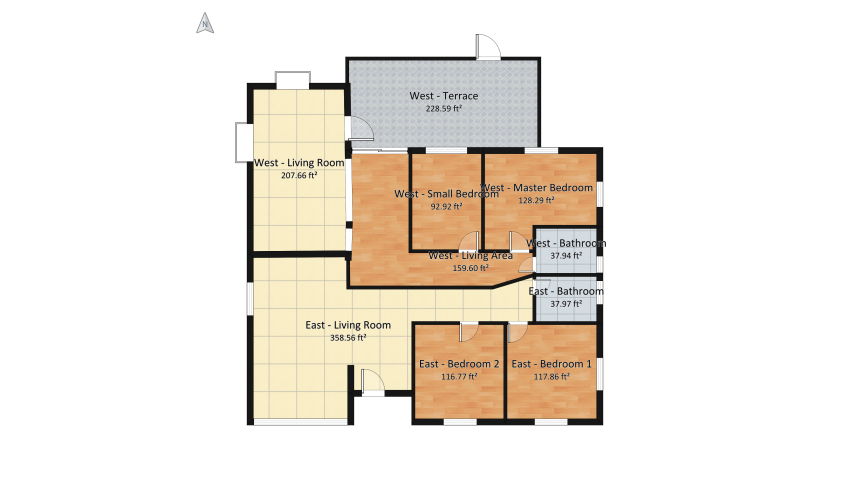 HaMoshav - The Split floor plan 152.17